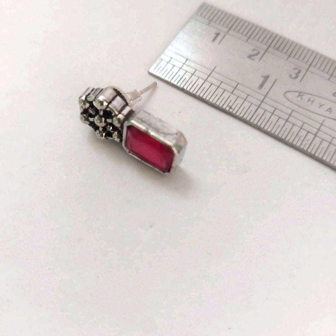 Ethnic Treasure: Green Pink And Blue Stone Necklace