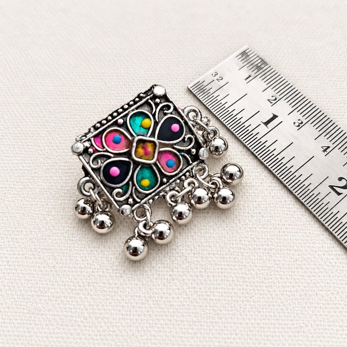 Navras: Festive Enamel Oxidized Necklace Set