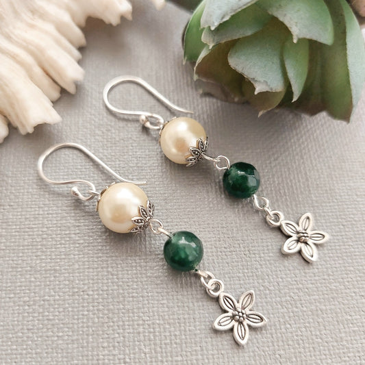 Pearly Green Agate Ear Drops
