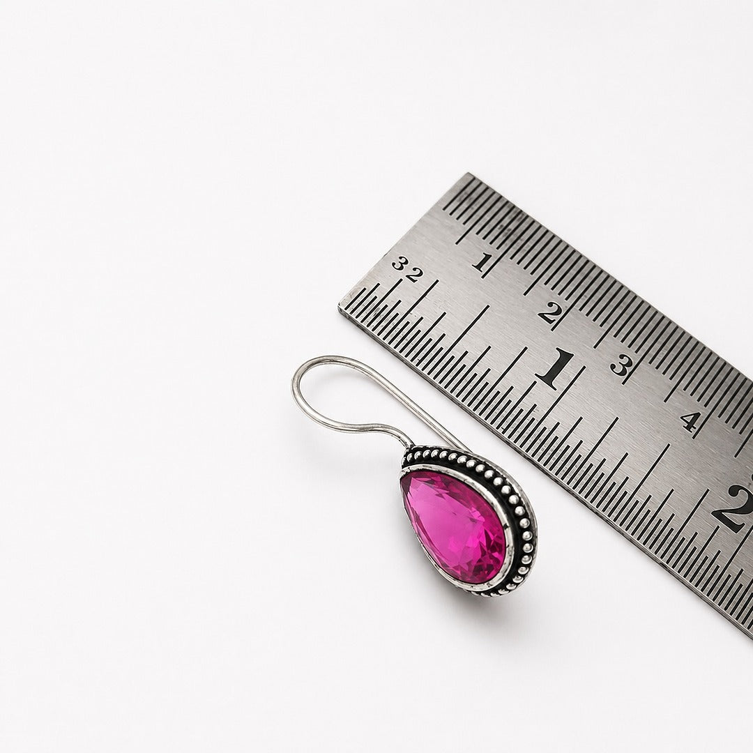 Kaleido Edit: Rich Majenta Stone Earring