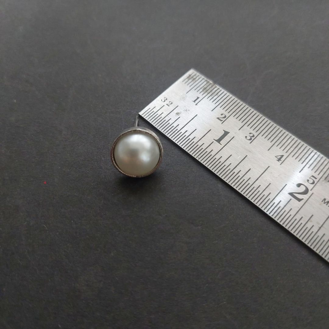Moonlight Round Pearl Necklace with Matching Studs