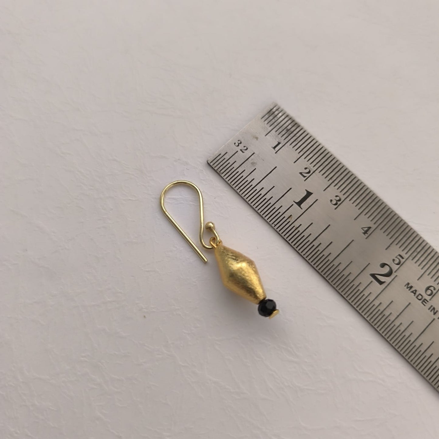 Ananda: Black Bead Layered Dholki Bead Necklace