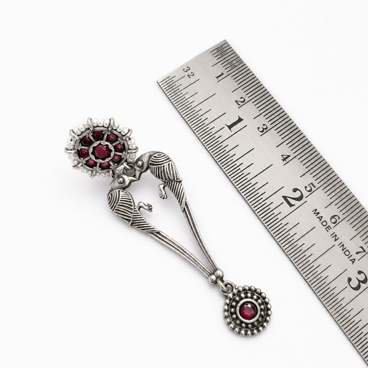Pakhi: Pink Stone Dangler Earrings