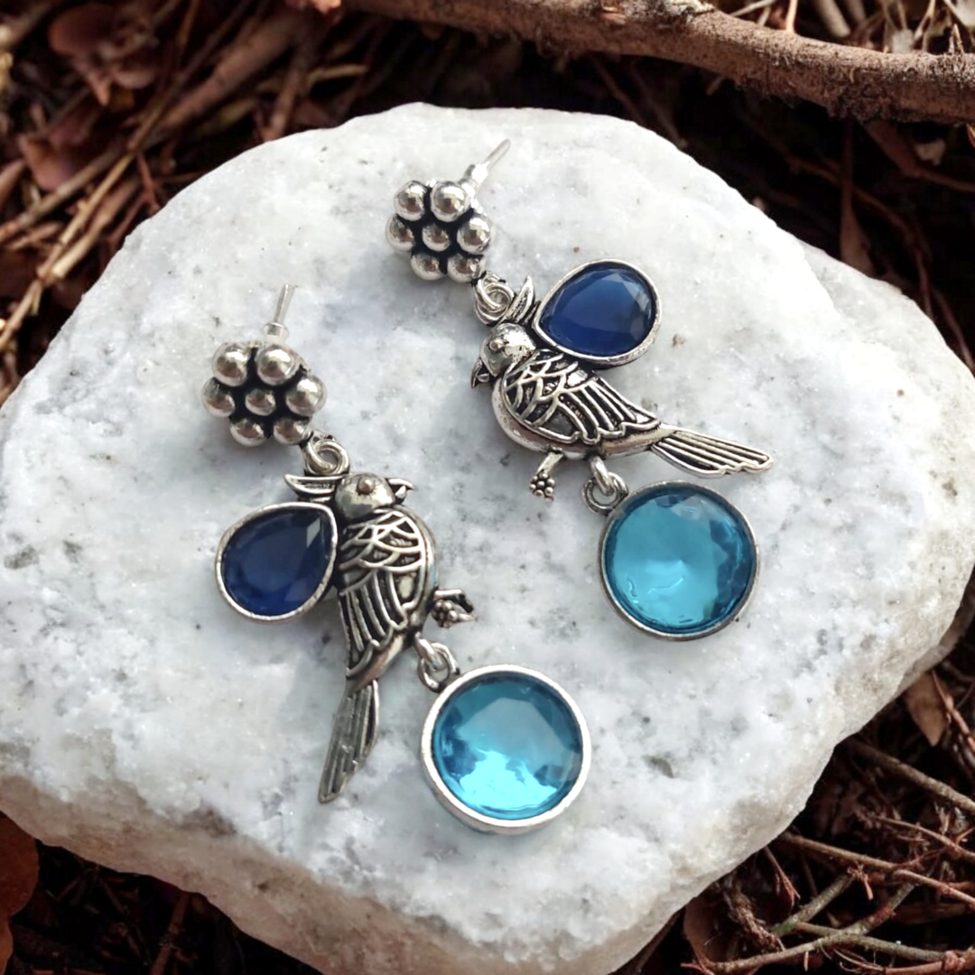 Wings Of Paradise : Blue Stone Earrings