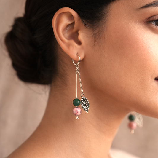 Spring Laurel: Handmade Leaf Charm Earrings