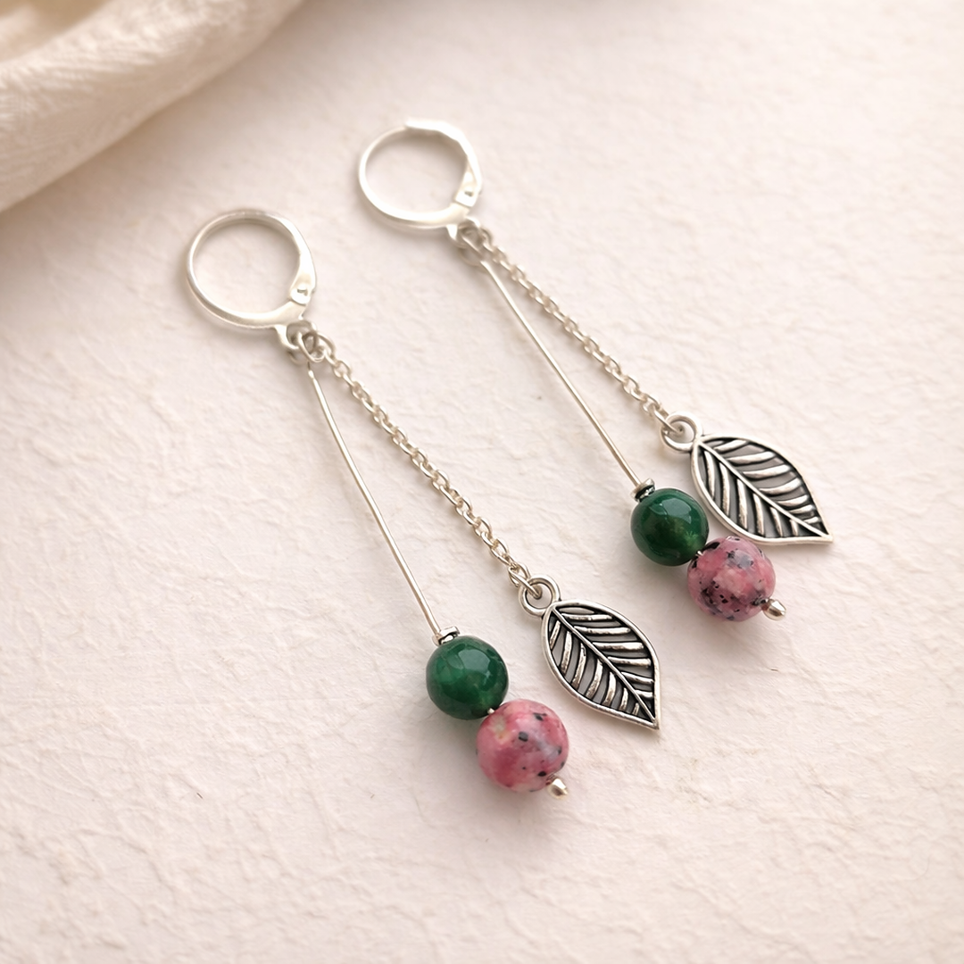 Spring Laurel: Handmade Leaf Charm Earrings