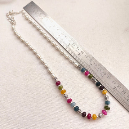 Rainbow Delight: Colorful Beaded Necklace Set