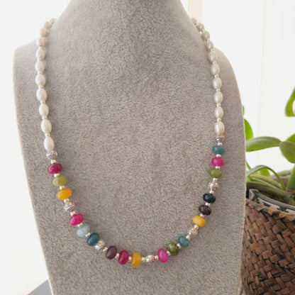 Rainbow Delight: Colorful Beaded Necklace Set