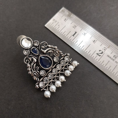 Shubhra: Layered Pearl Necklace Set: Blue (Limited Edition)