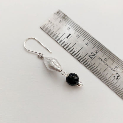 Dholki Royale: Dholki Bead Necklace and Earring Set with Black Beads