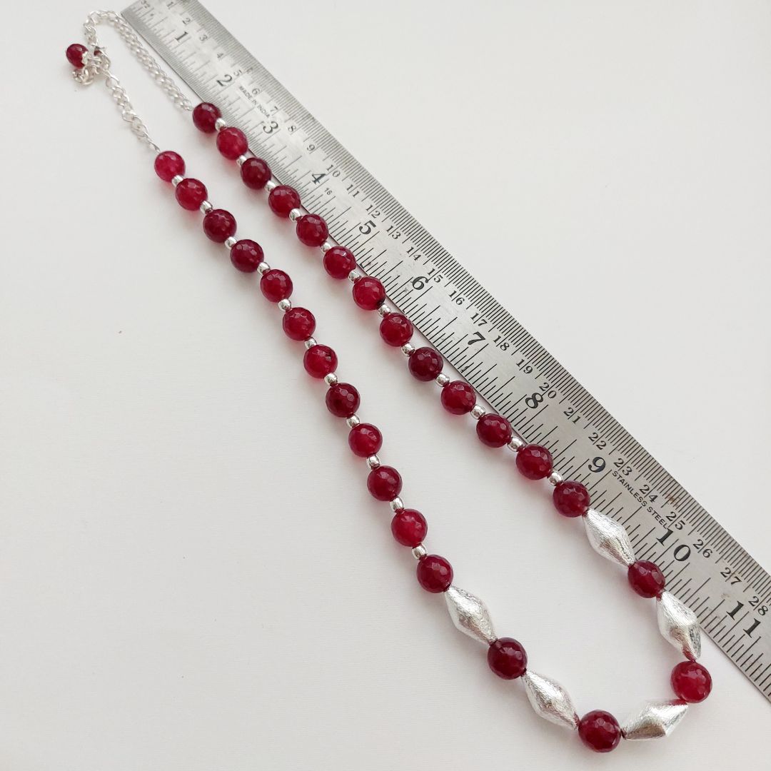 Dholki Royale: Dholki Bead Necklace and Earring Set with Rlack Beads