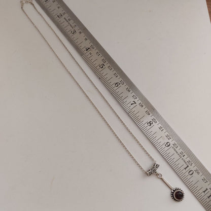 Wine Drop: Simple Pendant and Earring Set