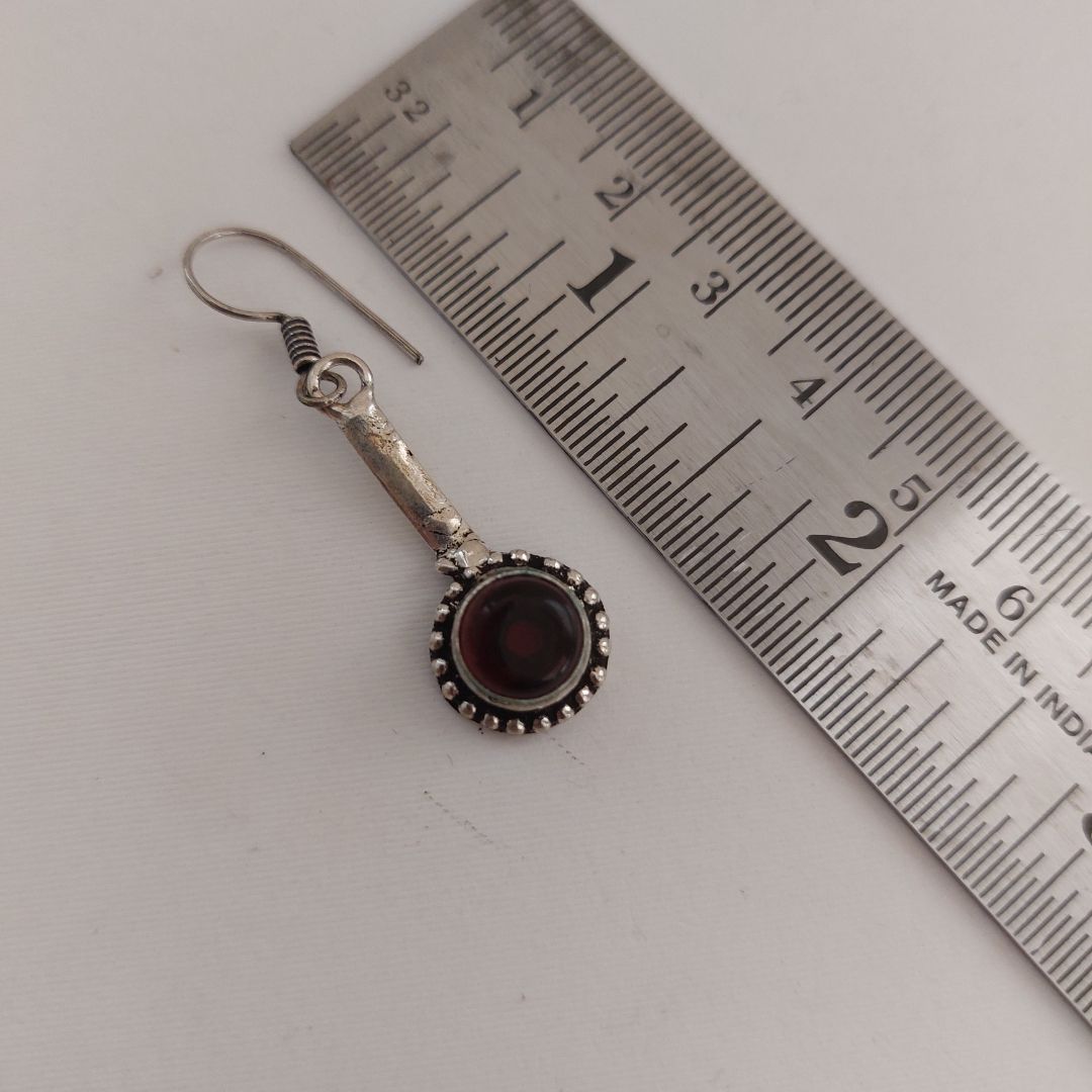 Wine Drop: Simple Pendant and Earring Set