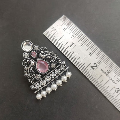 Shubhra : Layered pearl necklace Set-Pink (Limited Edition)