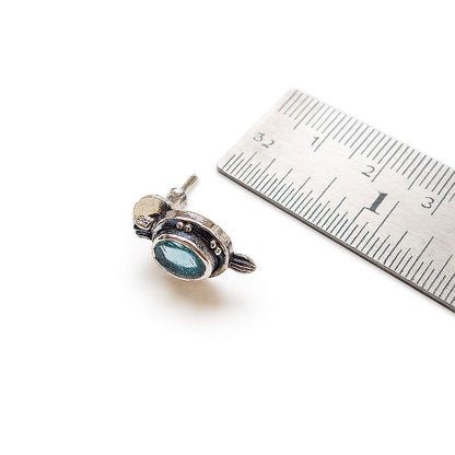 Tinge Tales: Sea Blue Stone Necklace and Earring Set