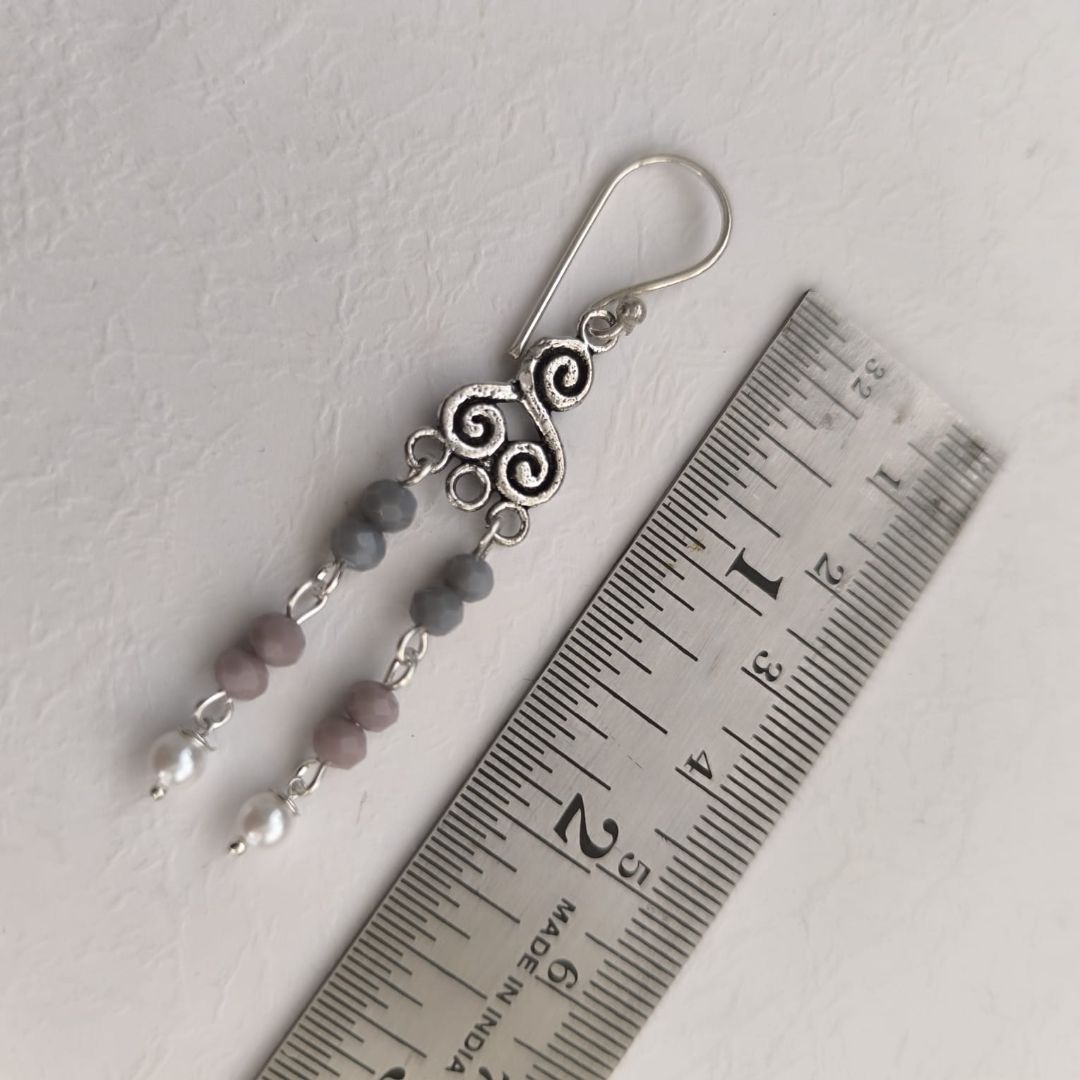 Twirl and Shine: Twisted Crystal Beads Necklace and Earring Set