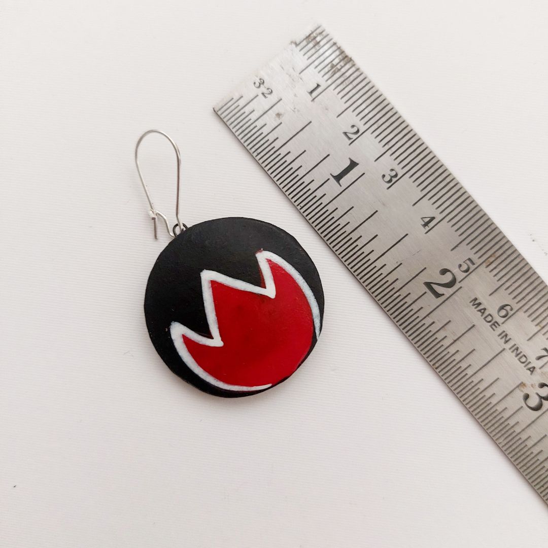 Trinetra: Handcrafted Divine Durga Pendant Teracotta Necklace and Earring Set