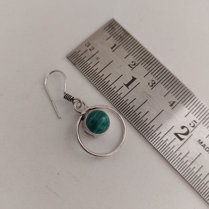 Emerald Halo: Simple Pendant and Earring Set