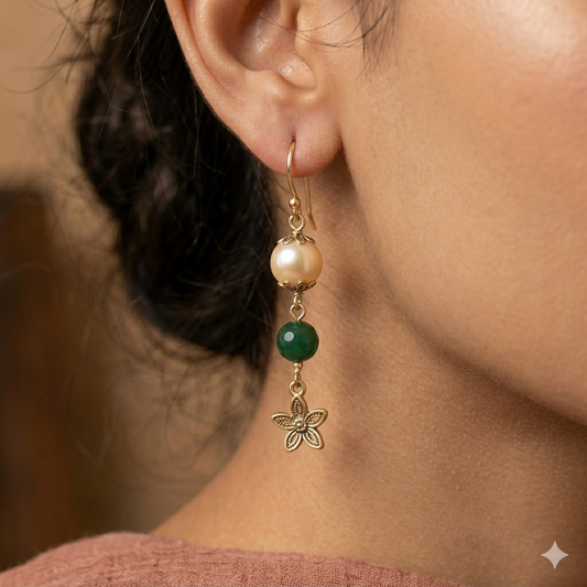 Pearly Green Agate Ear Drops