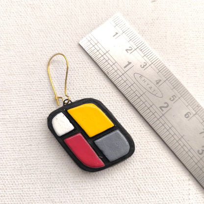 Mondrian Art : Multicolor Terracotta Set