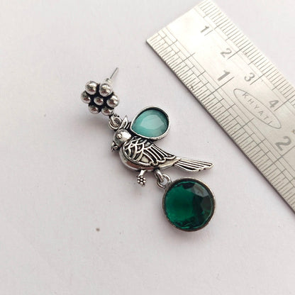 Wings Of Paradise : Green Stone Earrings.