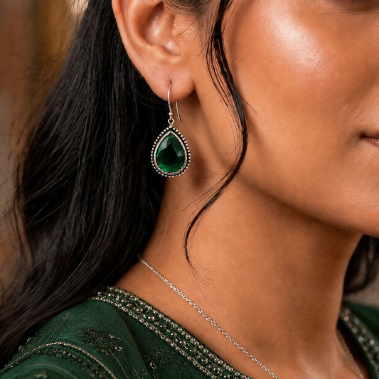 Kaleido Edit: Emerald Green Stone Earring