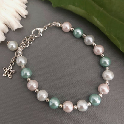 Pastel Pearl Elegance Bracelet