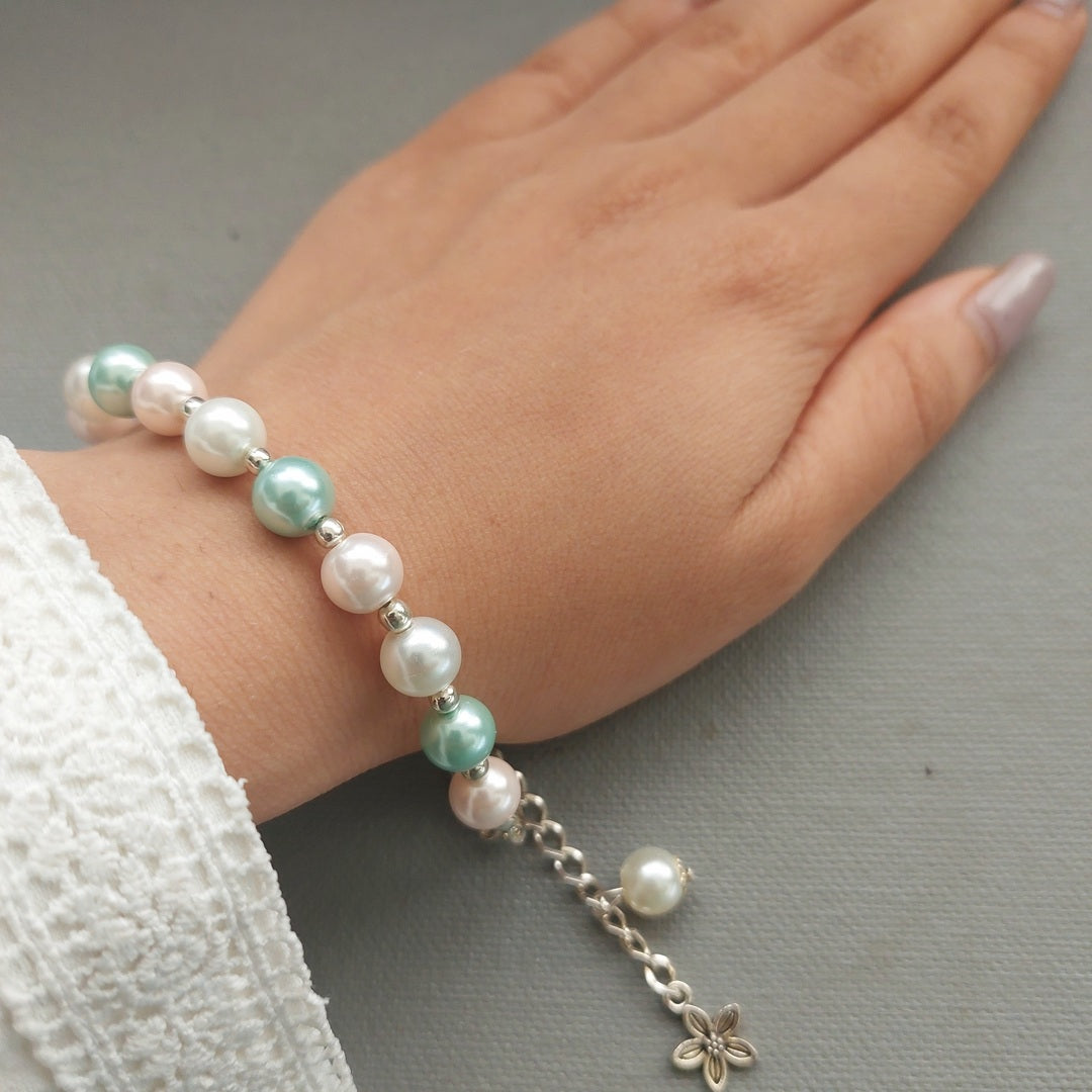 Pastel Pearl Elegance Bracelet