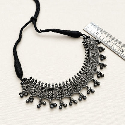 Kaalindi: Oxidized Choker and Earring Set