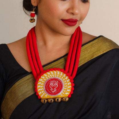 Shilpika: Handcrafted Teracotta Necklace and Earring Set