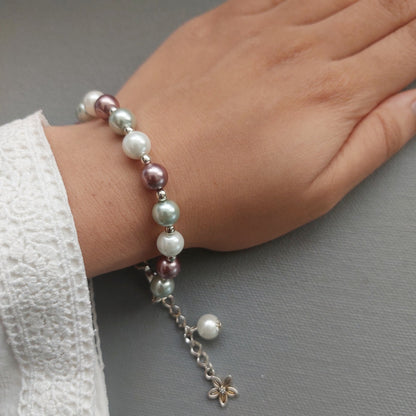 Mauve Meadow Pearl Elegance Bracelet