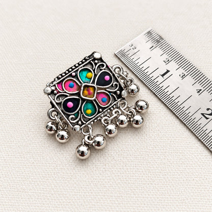 Navras:  Festive Enamel Oxidized Necklace Set