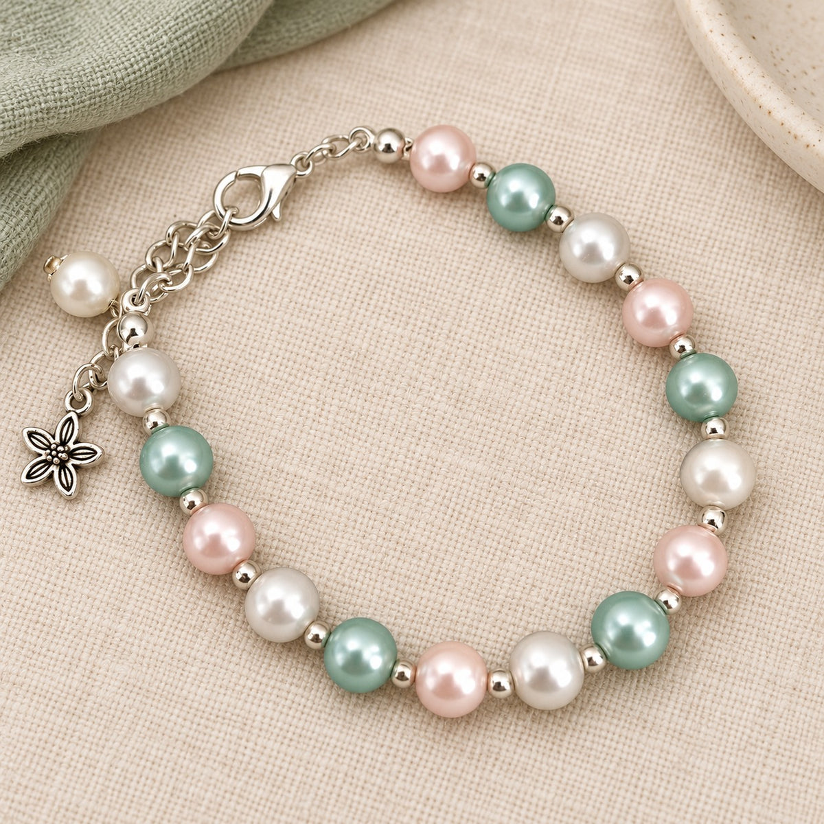 Pastel Pearl Elegance Bracelet