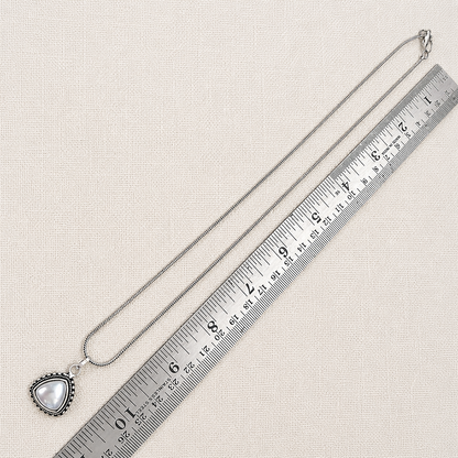Shades & Stories: Pleasing Pearl Silver Toned Pendant and Earring Set
