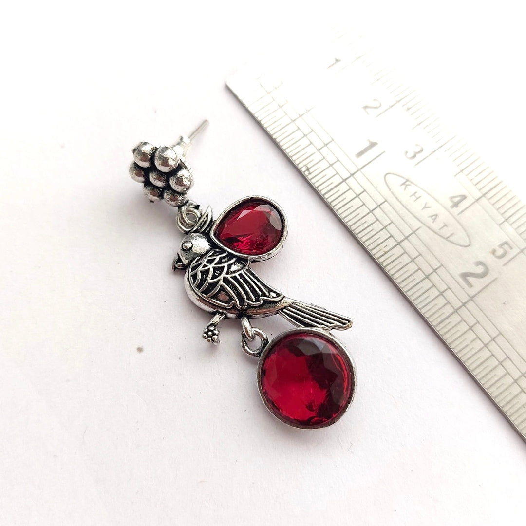 Wings Of Paradise : Red Stone Earrings