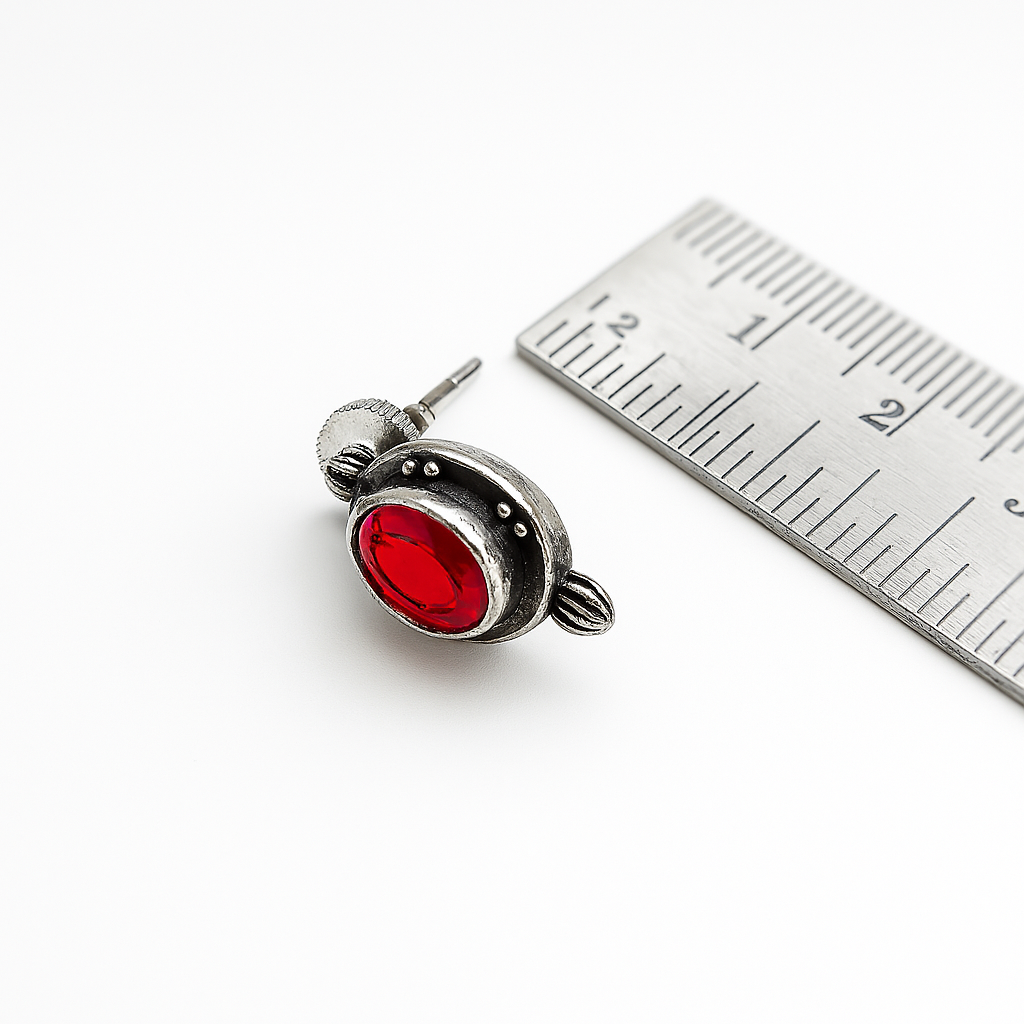 Tinge Tales: Maroon Stone Ethnic Necklace and Earring Set