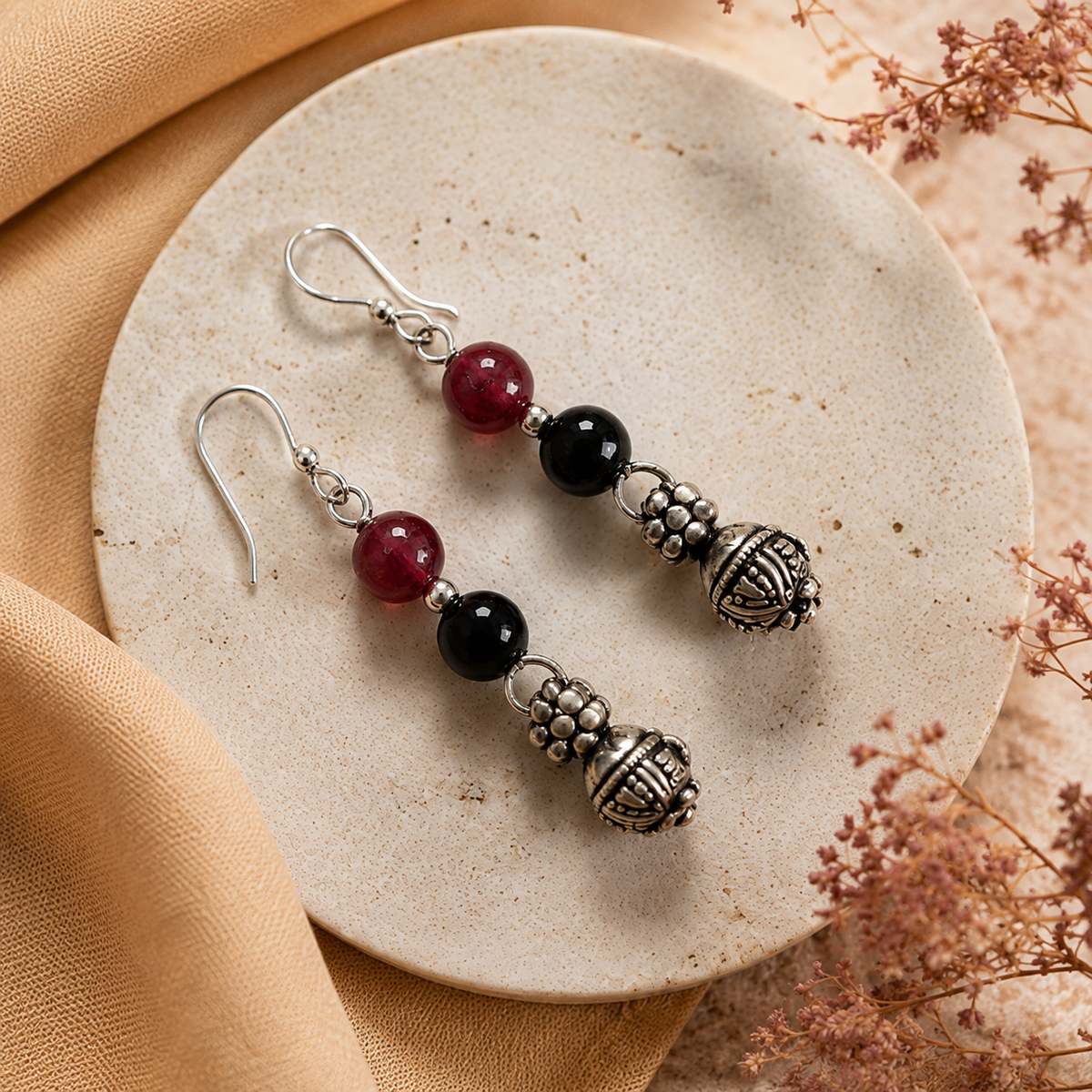 🎁 Velvet Midnight: Daily Wear Drop Earrings