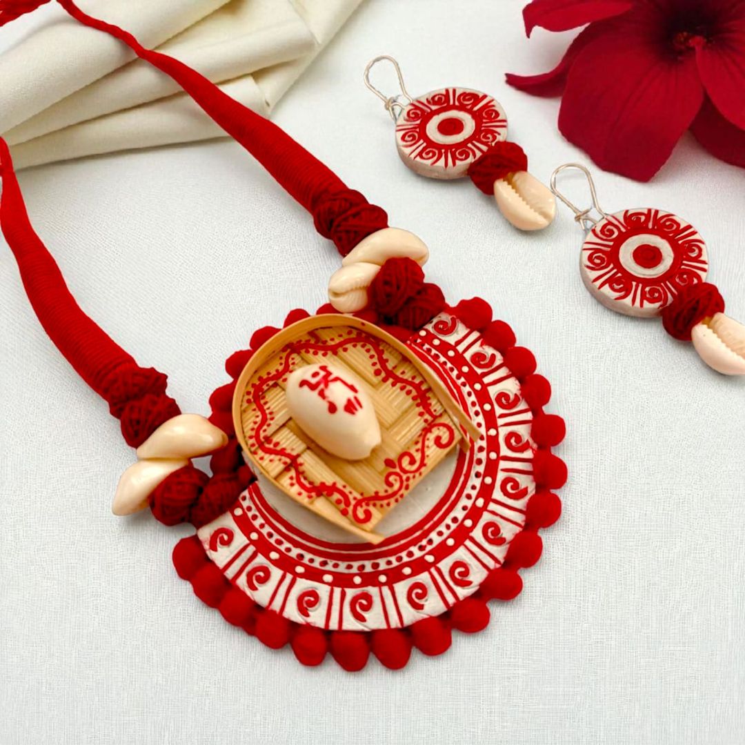 Alankrita: Handcrafted Teracotta Necklace and Earring Set