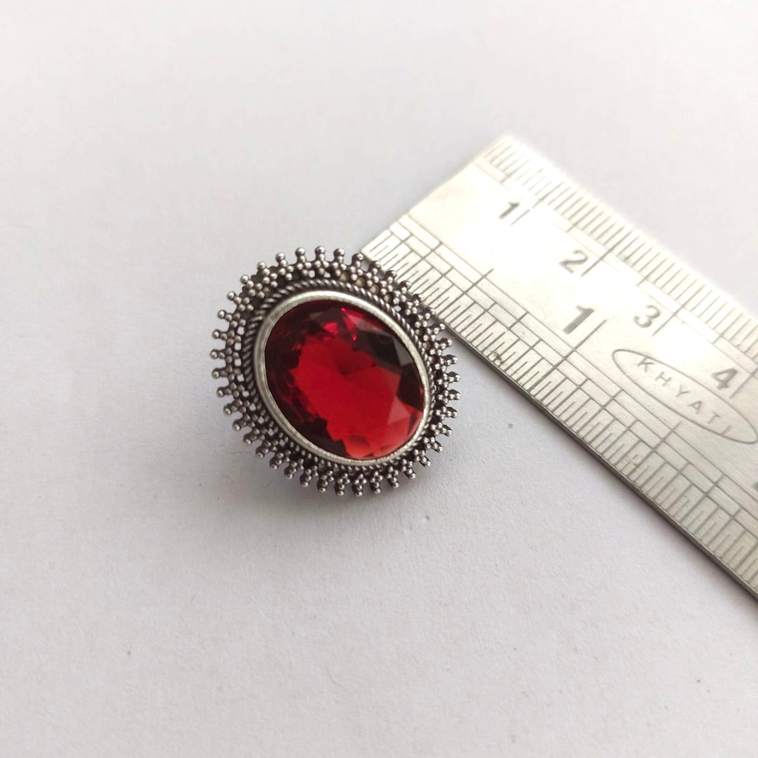 Candy Passion : Red Stone Stud Earring