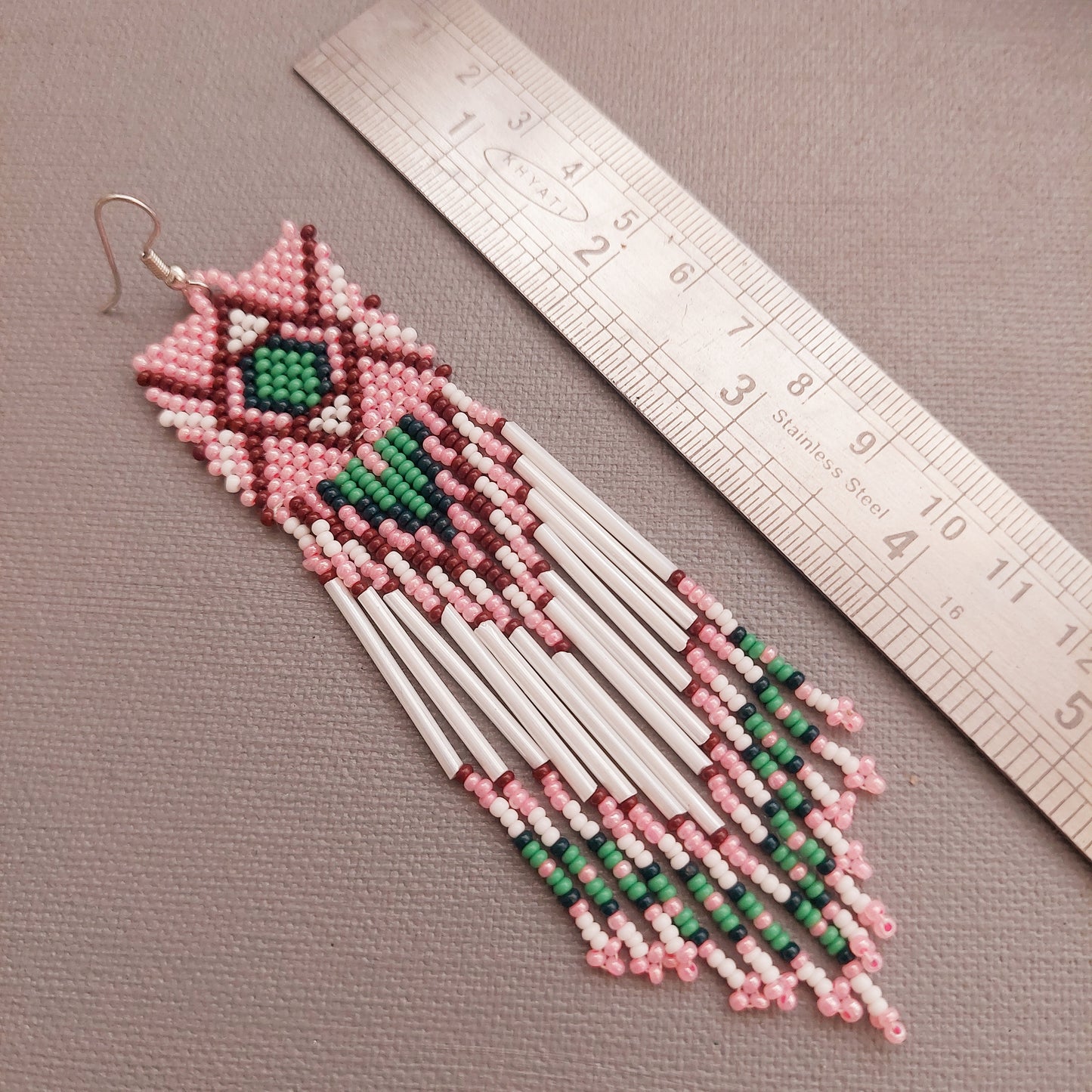 Pretty in Pink: Stylish Seed Bead Danglers in Pink and White