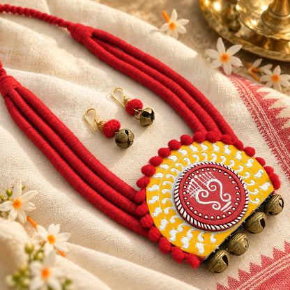 Shilpika: Handcrafted Teracotta Necklace and Earring Set