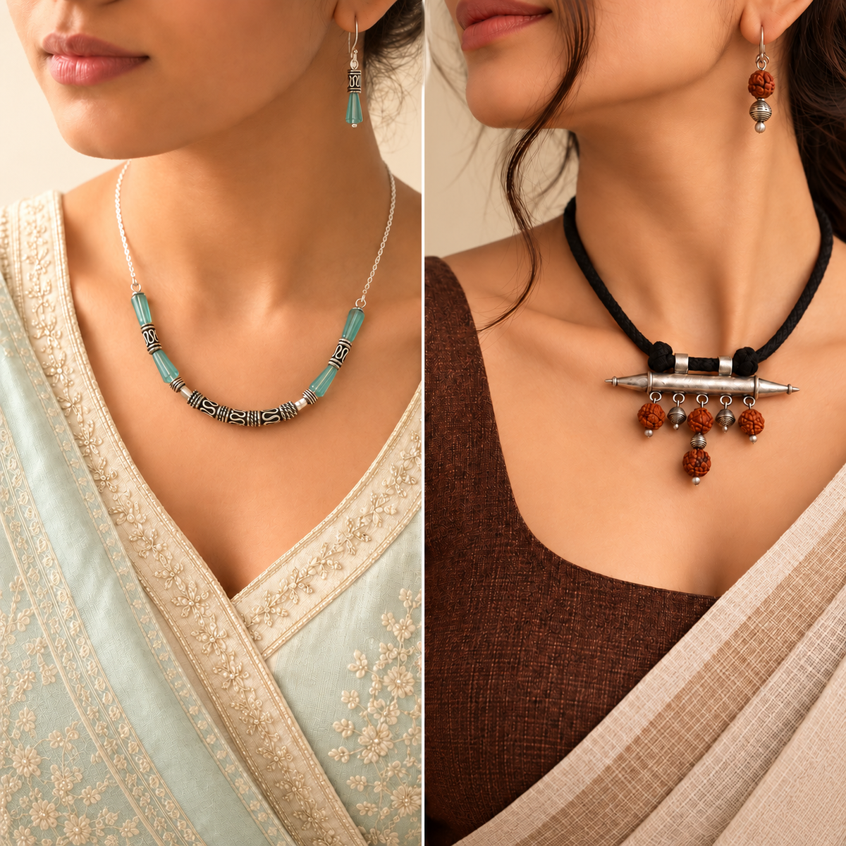 Tatva Signature Duo: Bestseller Handmade Pendant Set Combo