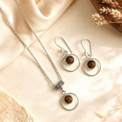 Terra Halo : Simple Pendant and Earring Set
