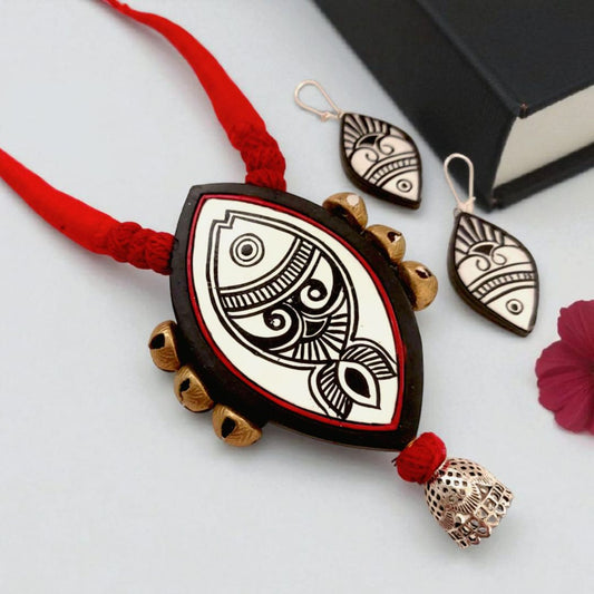 Matsrika : Handcrafted Teracotta Necklace and Earring Set