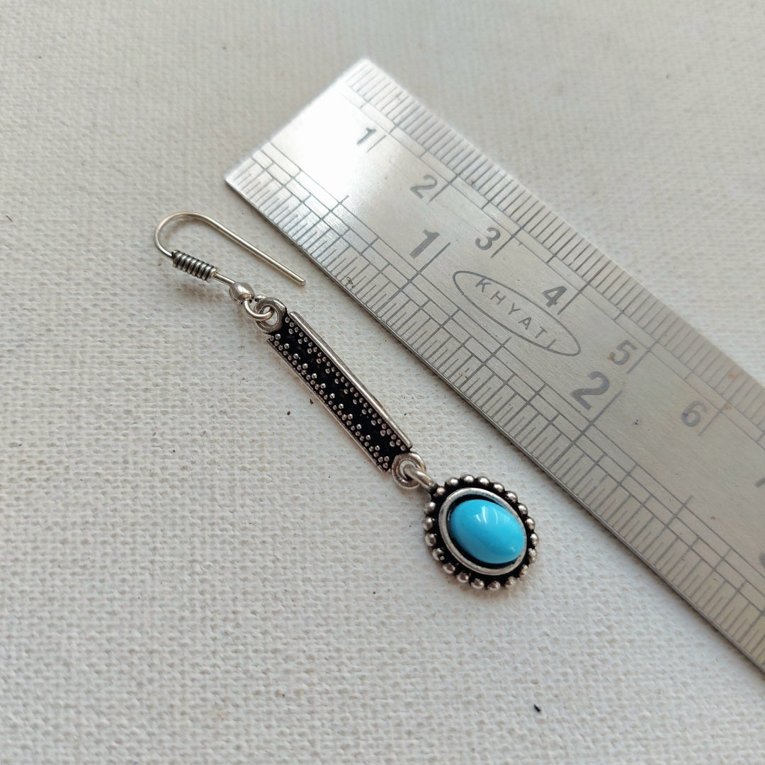 Serene Turquoise : Long Blue earrings