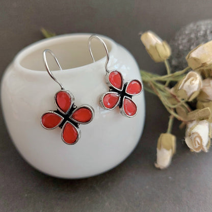 Scarlet Petal Delight: Valentine's Day Gift Earrings