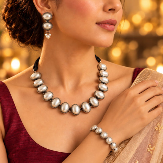 Timeless Pearl Ensemble Combo Set: Victorian Grace and Celeste Aura