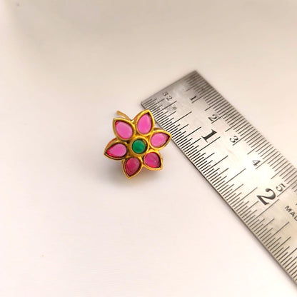 Shymala Collection: Black Beaded Necklace - Floral Pendant and Earrings