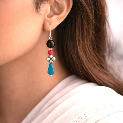 Turquoise Trinket Drops: Handmade Beaded Earring