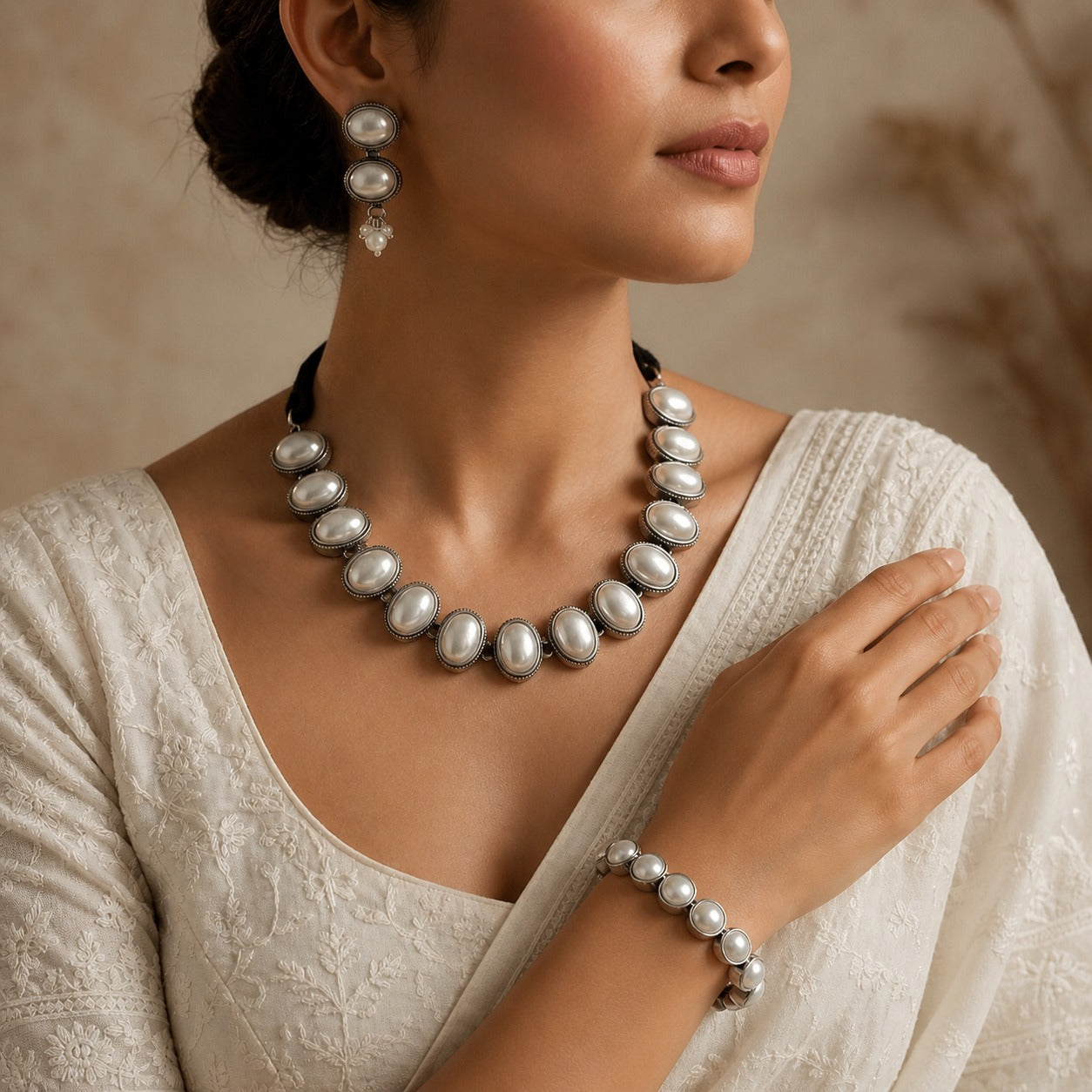 Timeless Pearl Ensemble Combo Set: Victorian Grace and Celeste Aura